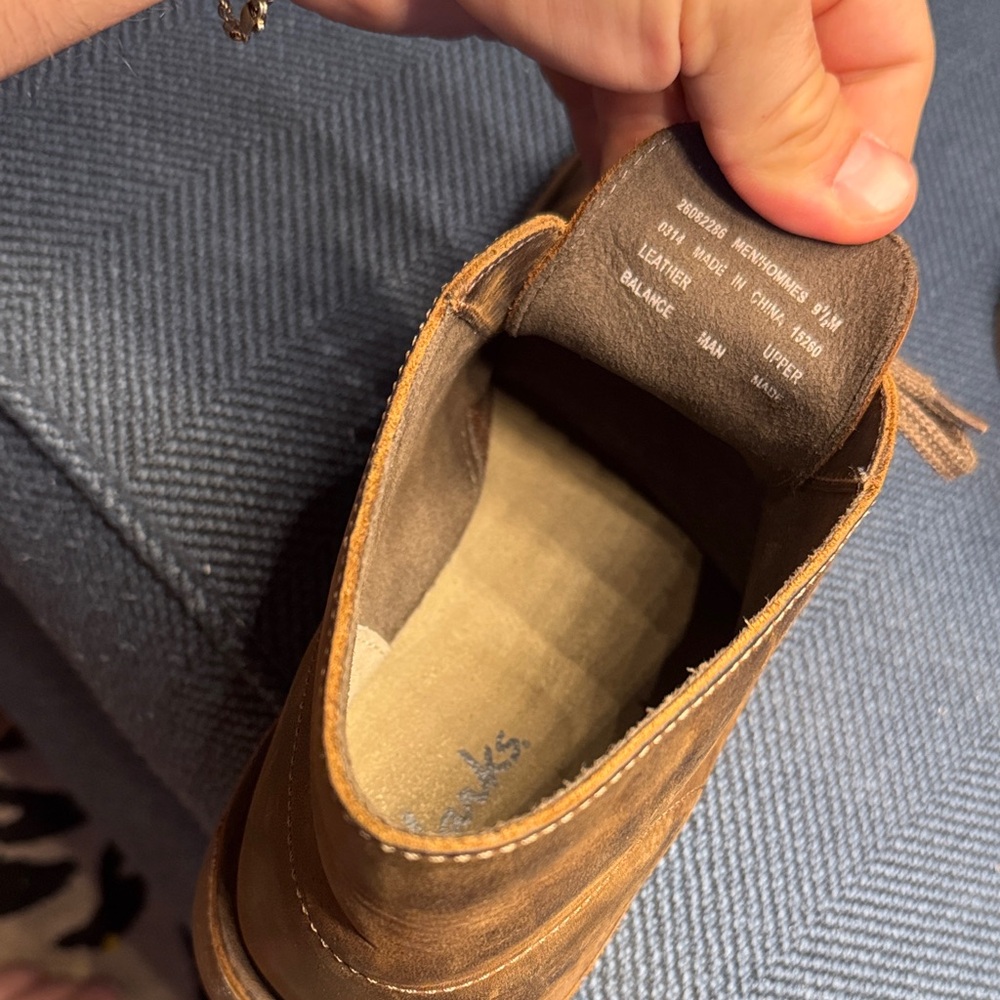Clarks Tan Leather Chukka Boots - Picture 7 of 12